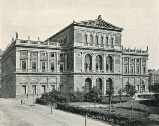 Der Wiener Musikverein um 1898. Urheber: Josef Löwy (1834–1902)
