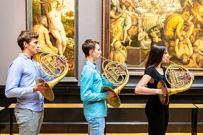 Johannes Beranek, Lisa Neuböck, Nikolaus Löschberger (Studierende der MUK) © Markus Sepperer