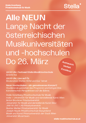 Alle Neun. Lange Nacht der österreichischen Musikuniversitäten und -hochschulen