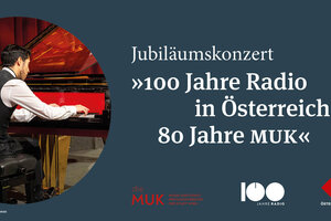 Programmschwerpunkt „100 Jahre Radio in Österreich, 80 Jahre MUK“ — Ein Thema, vier Events. Illustration © MUK/ORF