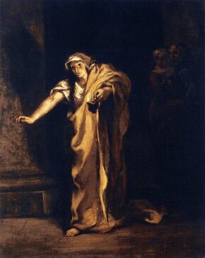 [Translate to English:] Lady Macbeth Sleepwalking, Eugène Delacroix, 1849
