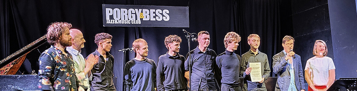 MUK Jazz & Acoustic Nachwuchspreis: Die Mini Big Band der Ms15 im Porgy & Bess © privat 
