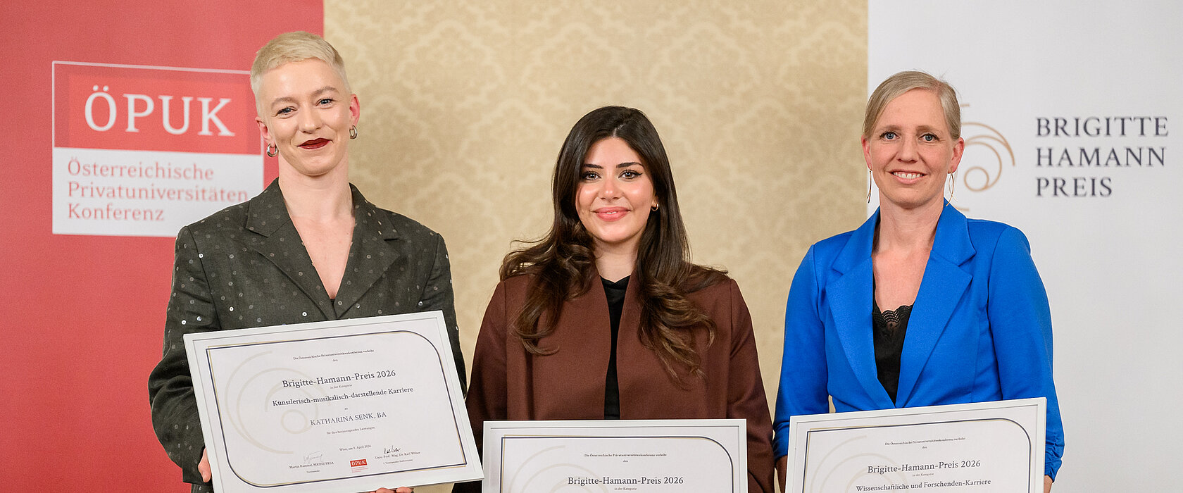 Die Preisträgerinnen des Brigitte-Hamann-Preises der ÖPUK 2026: