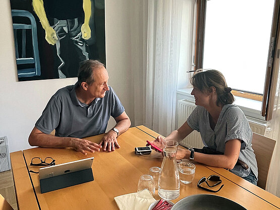 Andreas Mailath-Pokorny im Interview mit Marion Eigl (Radio Klassik), September 2023 © MUK