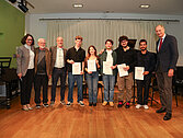 Livia Sellin, Peter Weinberger, Simon Weinberger, La Travesia Quintett (3. Platz), MUK-Rektor Andreas Mailath-Pokorny © Gerhard Fally
