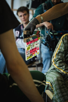 Regieklappe beim Film