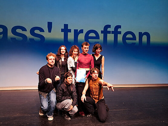  Studierende des 3. Jahrgangs Schauspiel beim Schauspielschultreffen 2026 in Rostock. Foto © privat 