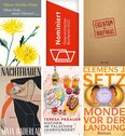 Die fünf Titel der Shortlist des Österreichischen Buchpreises 2023 (Collage © Österr. Buchpreis)