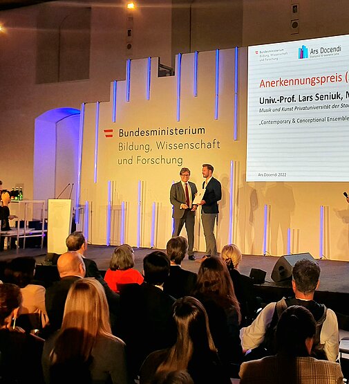 Lars Seniuk mit Bundesminister Martin Polaschek © Privat